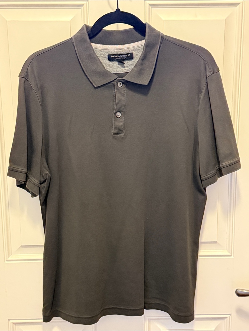 Banana Republic Men’s Short-Sleeve Polo - Charcoal Gray